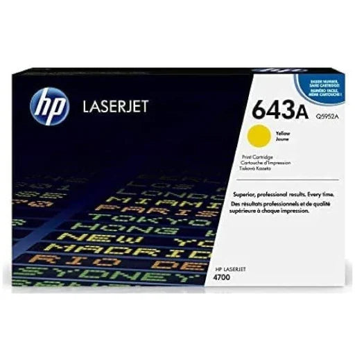 HP LaserJet 643A Yellow Toner Cartridge Q5952A Color 4700