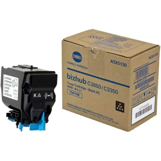 Konica Minolta TNP-48 Black Toner Cartridge A5X0130 Bizhub C3350 C3850