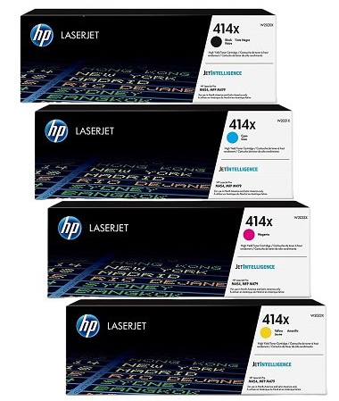 HP 414X High Yield Toner Cartridge Set (W2020X, W2021X, W2022X, W2023X)
