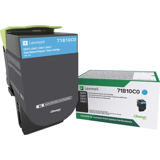Lexmark 71B10C0 (Cyan Toner Cartridge — Return Program)