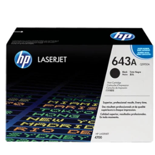HP LaserJet 643A Black Toner Cartridge Q5942YC 4250