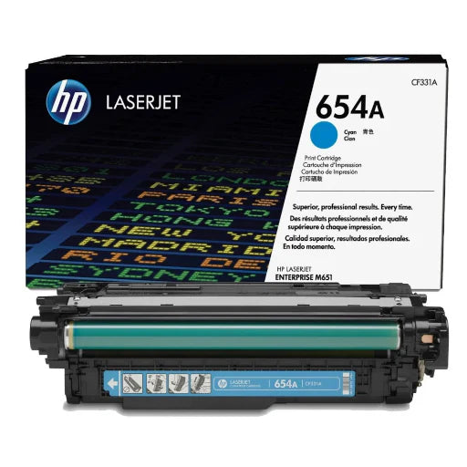 HP LaserJet 654A Cyan Toner Cartridge CF331A Enterprise