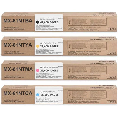 Sharp MX-61NT (MX-61NTBA / MX-61NTCA / MX-61NTMA / MX-61NTYA) Toner Set