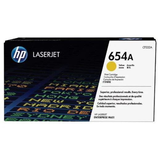 HP LaserJet 654A Yellow Toner Cartridge CF332A Enterprise