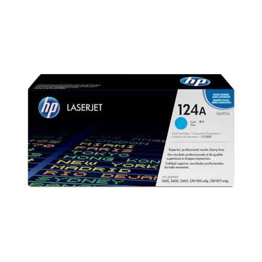 HP Q6001A (124A) Color LaserJet 1600 / 2600 / 2605 Cyan Toner Cartridge