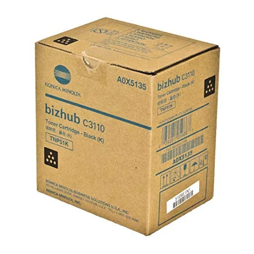 Konica Minolta TNP 51K A0X5135 Black Toner Cartridge
