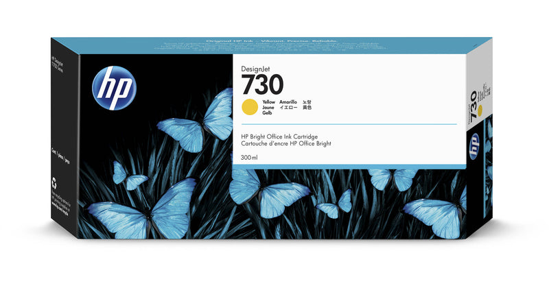 HP 730 Yellow Ink Cartridge DesignJet T1600, T1700, T2600