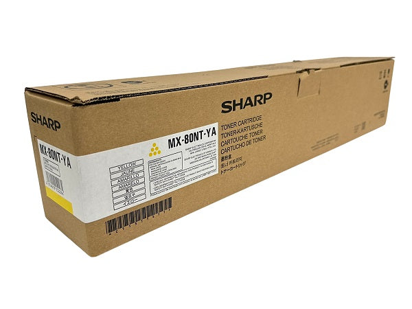 Sharp MX-80NTYA Yellow Toner Cartridge MX80NTYA